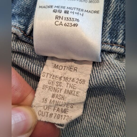 Mother Superior Private Zip Pocket Jeans Blue High Rise Sz 29 - Picture 7 of 13